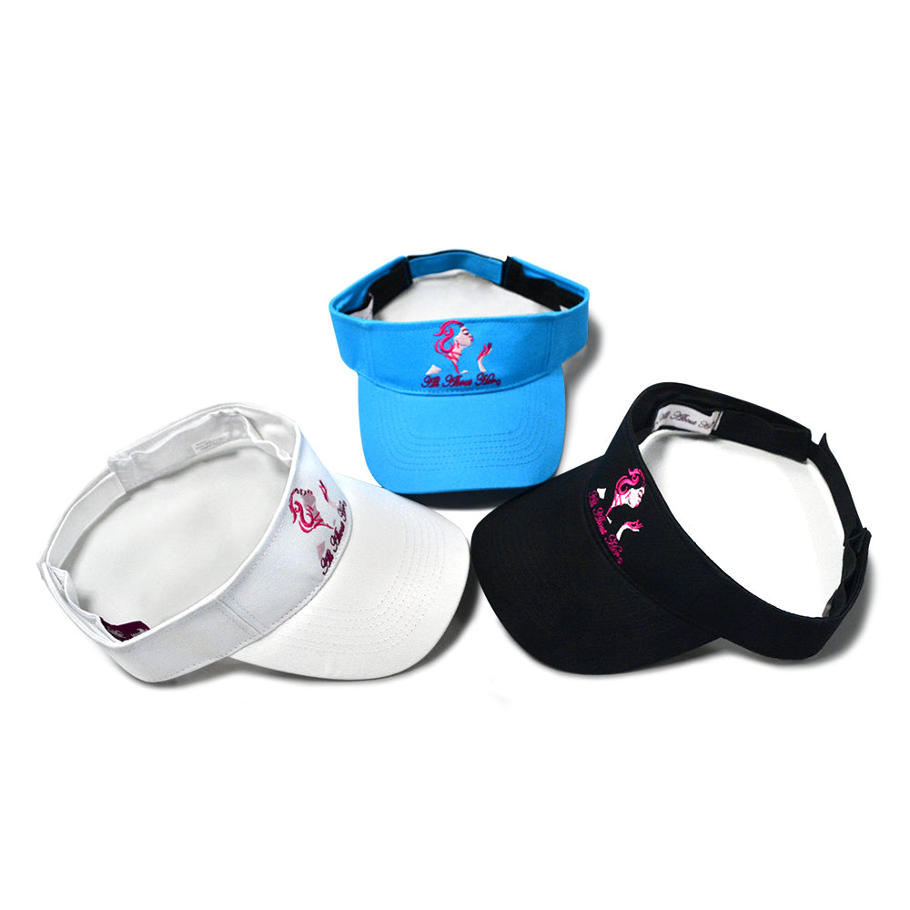 All About Her® 100% Cotton Women’s Visor – Lightweight, Adjustable Sun Hat with 3D Puff Embroidery
