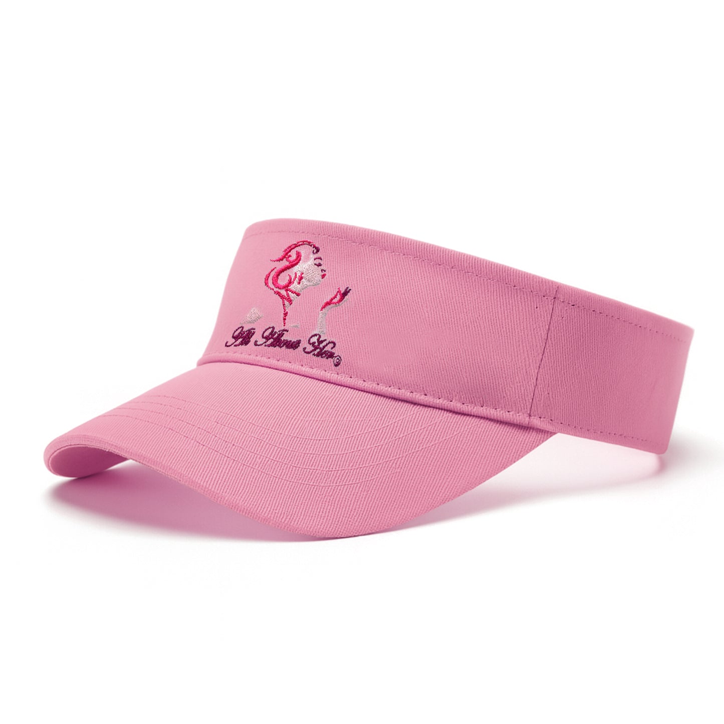 All About Her® 100% Cotton Women’s Visor – Lightweight, Adjustable Sun Hat with 3D Puff Embroidery