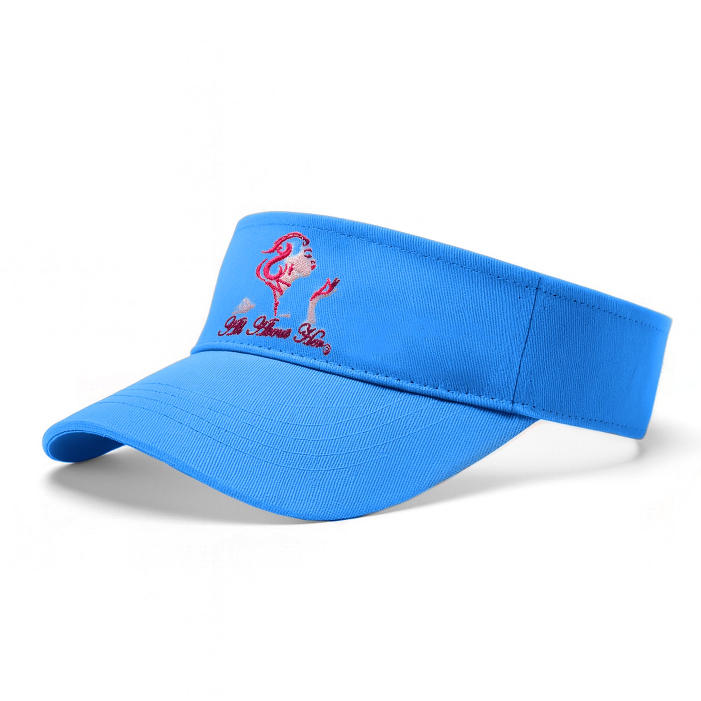 All About Her® 100% Cotton Women’s Visor – Lightweight, Adjustable Sun Hat with 3D Puff Embroidery