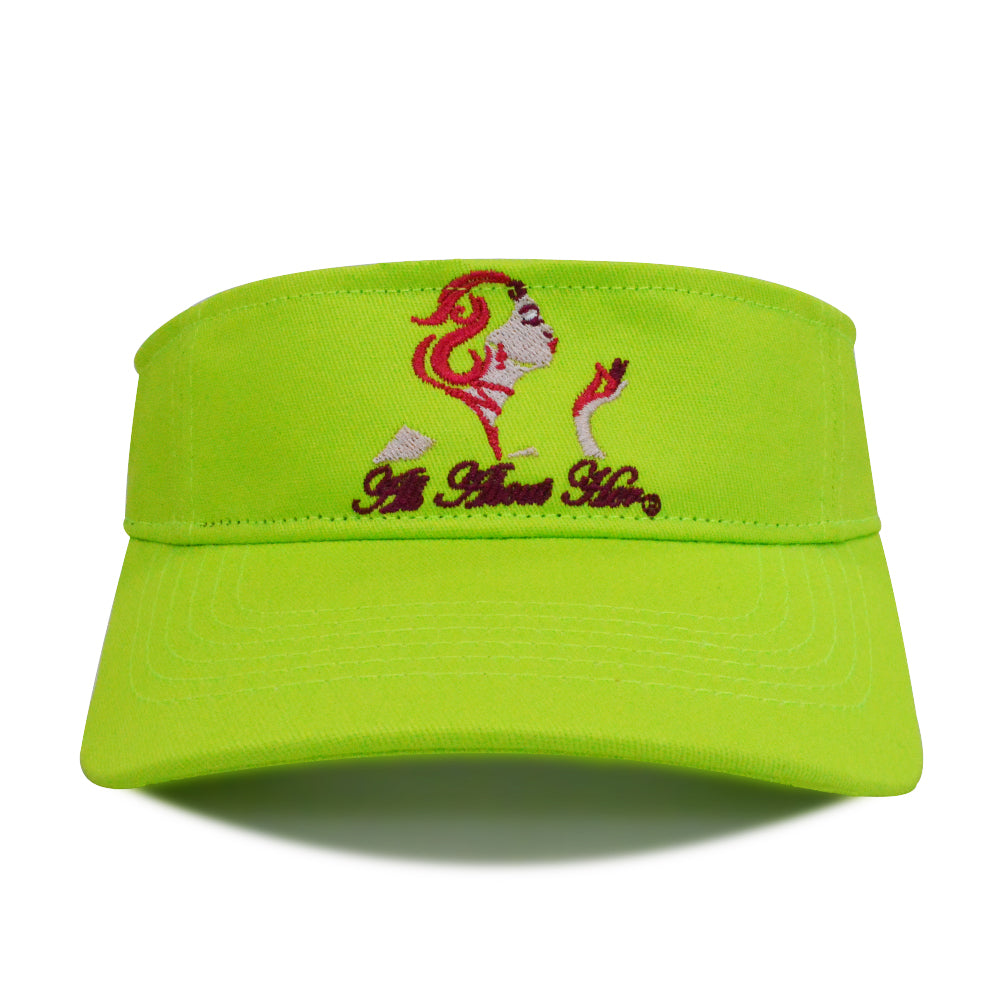 All About Her® 100% Cotton Women’s Visor – Lightweight, Adjustable Sun Hat with 3D Puff Embroidery