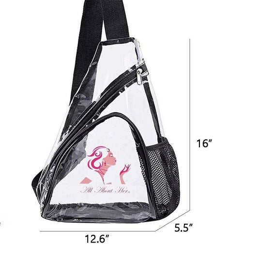 All About Her® Clear Sling Bag Crossbody with Bottle Holder