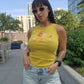 All About Her® Women’s Ribbed Sleeveless Tank Top – High Neck Slim Fit Casual Cotton Shirt
