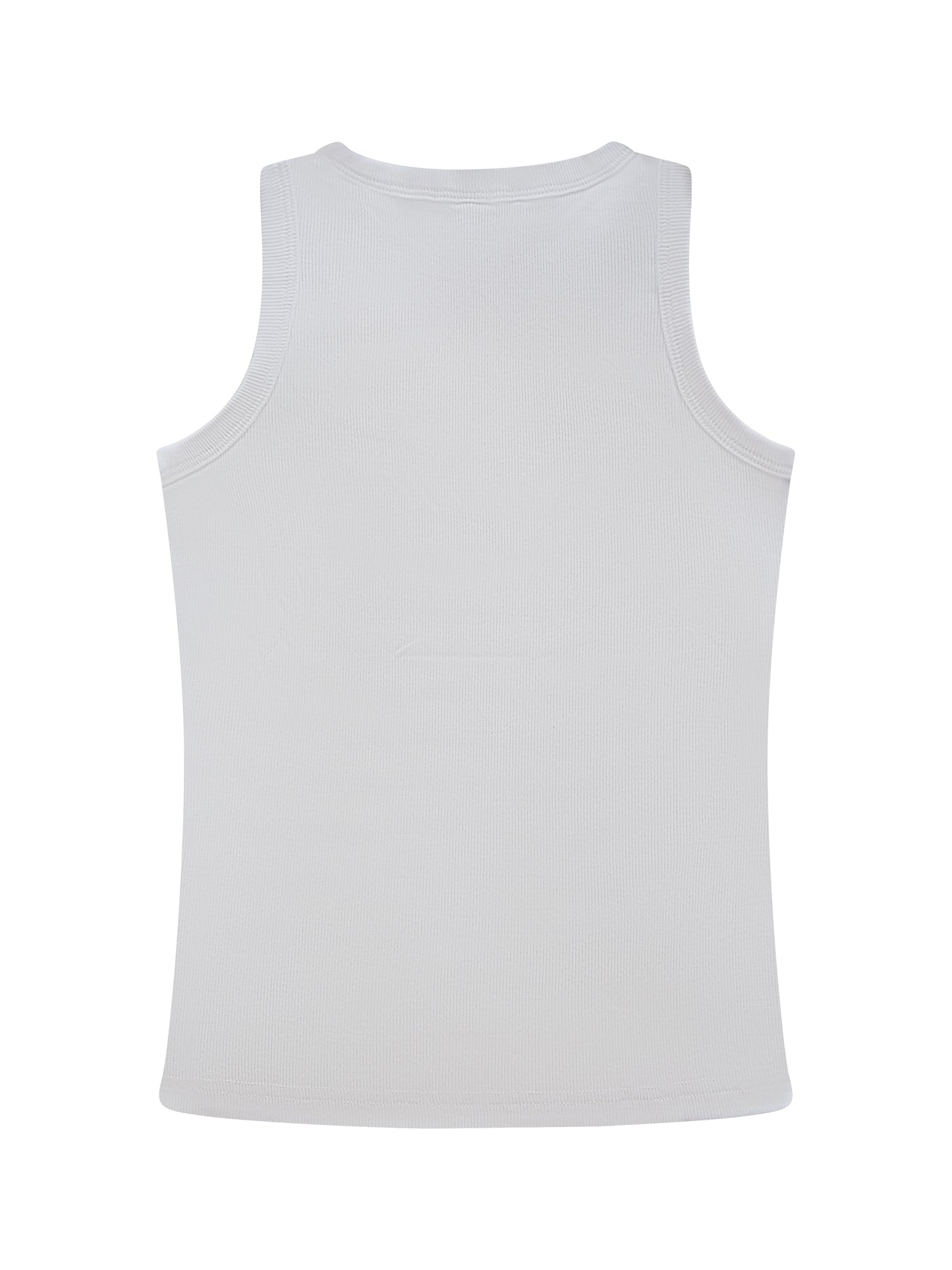 All About Her® Women’s Ribbed Sleeveless Tank Top – High Neck Slim Fit Casual Cotton Shirt