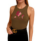 All About Her® Women’s Ribbed Sleeveless Tank Top – High Neck Slim Fit Casual Cotton Shirt
