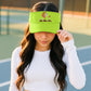 All About Her® 100% Cotton Women’s Visor – Lightweight, Adjustable Sun Hat with 3D Puff Embroidery