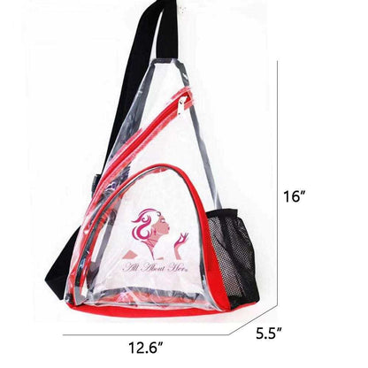 All About Her® Clear Sling Bag Crossbody with Bottle Holder
