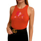 All About Her® Women’s Ribbed Sleeveless Tank Top – High Neck Slim Fit Casual Cotton Shirt