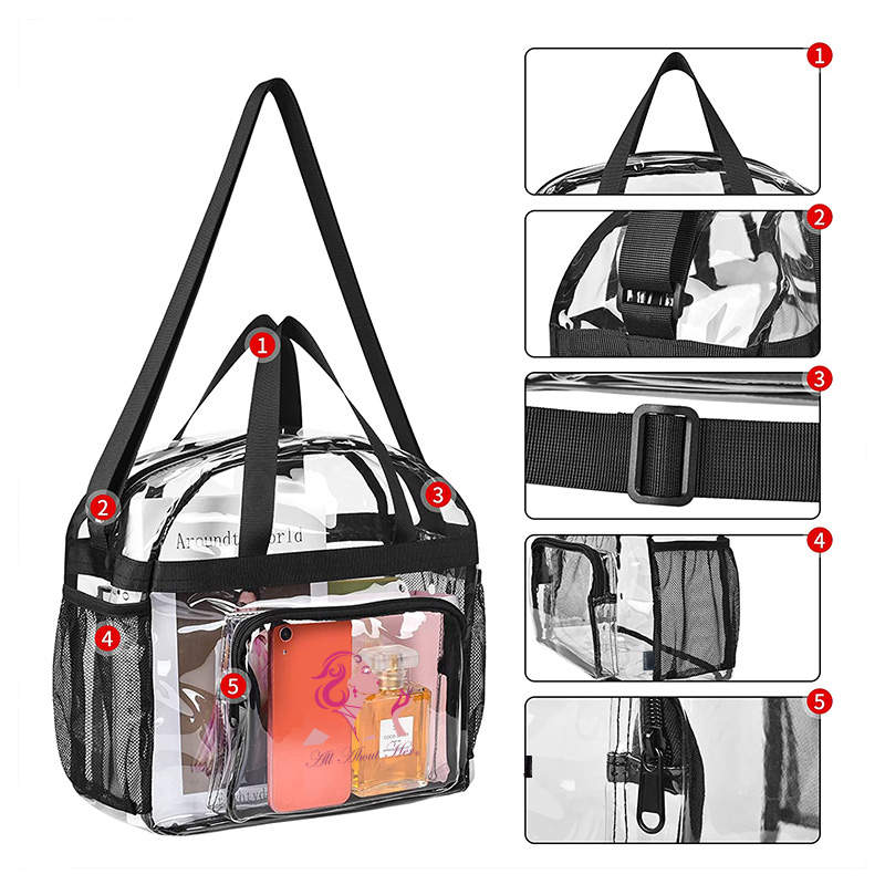 ALL ABOUT HER® Clear Tote Pack Purse Stylish & Transparent