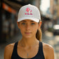 All About Her® Women’s Ponytail Baseball Cap – Adjustable Embroidered Hat for Curly Hair & Messy Buns
