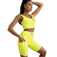 All About Her® Women's 2 Piece Set Sport Bra Tank Top Short Set w/pockets