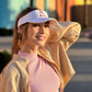 All About Her® 100% Cotton Women’s Visor – Lightweight, Adjustable Sun Hat with 3D Puff Embroidery