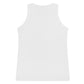 All About Her®  Women's White Ribbed Racerback Tank Top – Fitted Knit Everyday Basic
